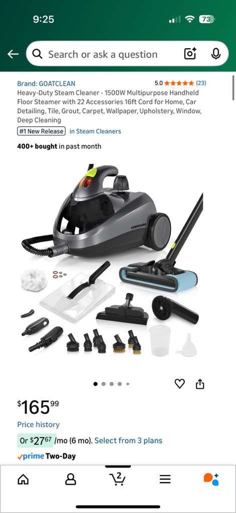 Heavy-Duty 1500W Steam Cleaner with 22 Accessories