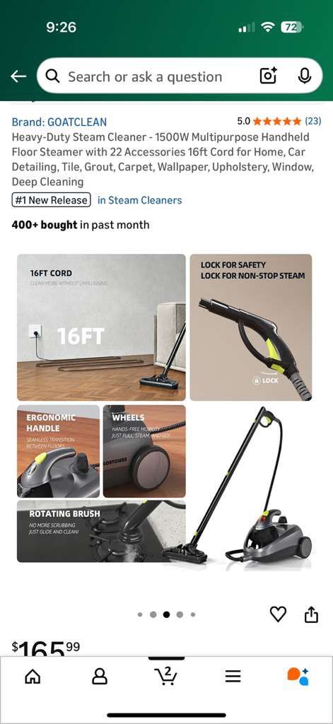 Heavy-Duty 1500W Steam Cleaner with 22 Accessories - photo 5