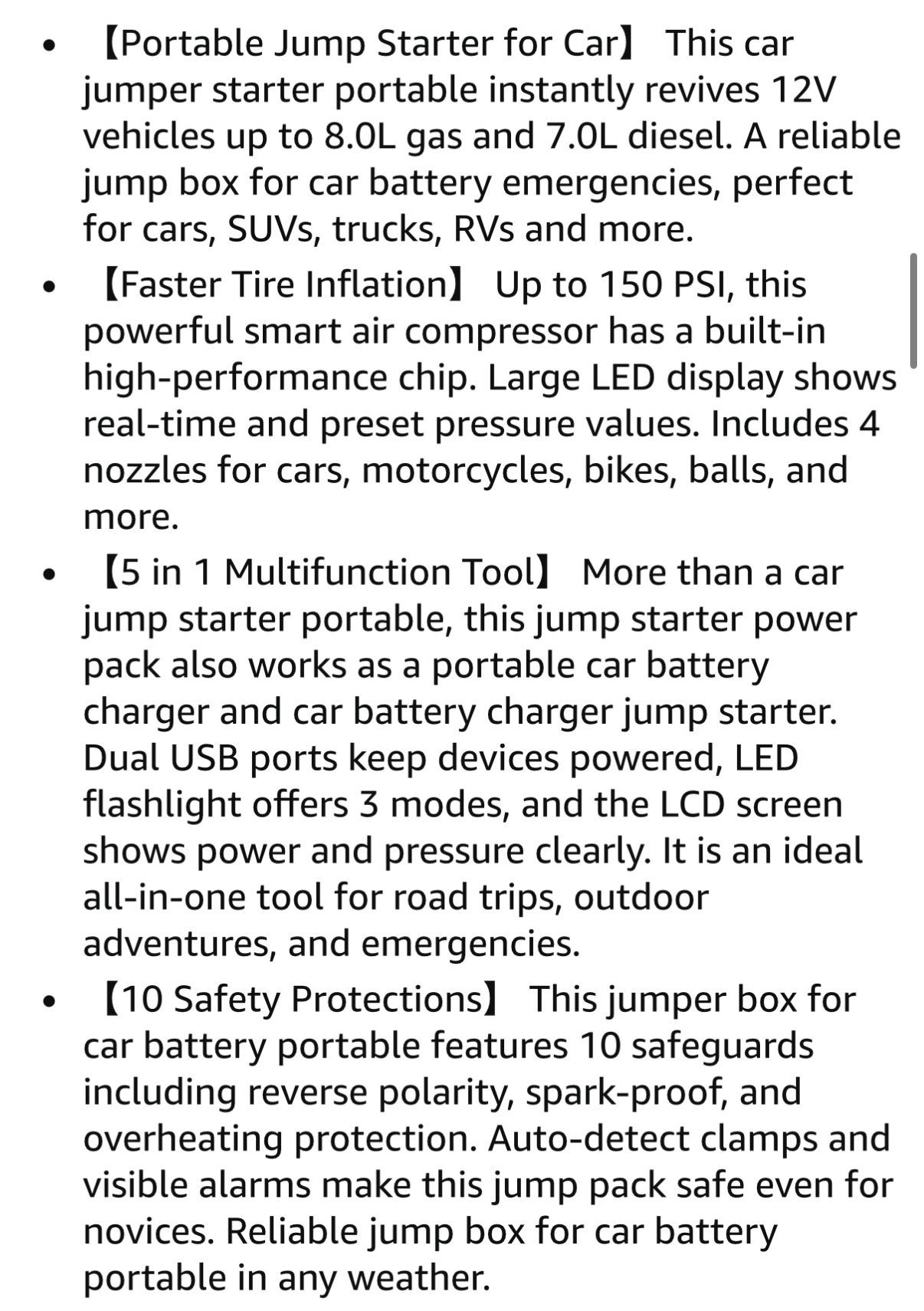 4000 AMP Jump Starter with Air Compressor - photo 3