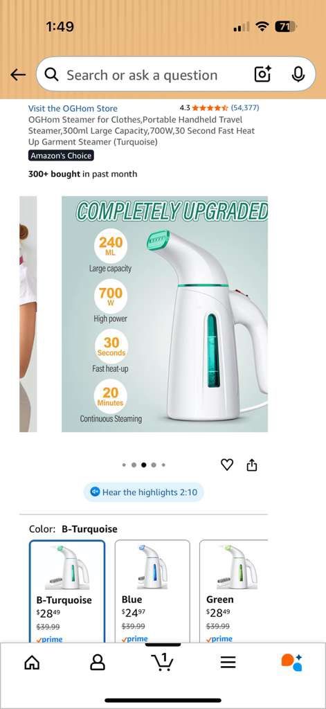 Portable Handheld Travel Garment Steamer - New - photo 2
