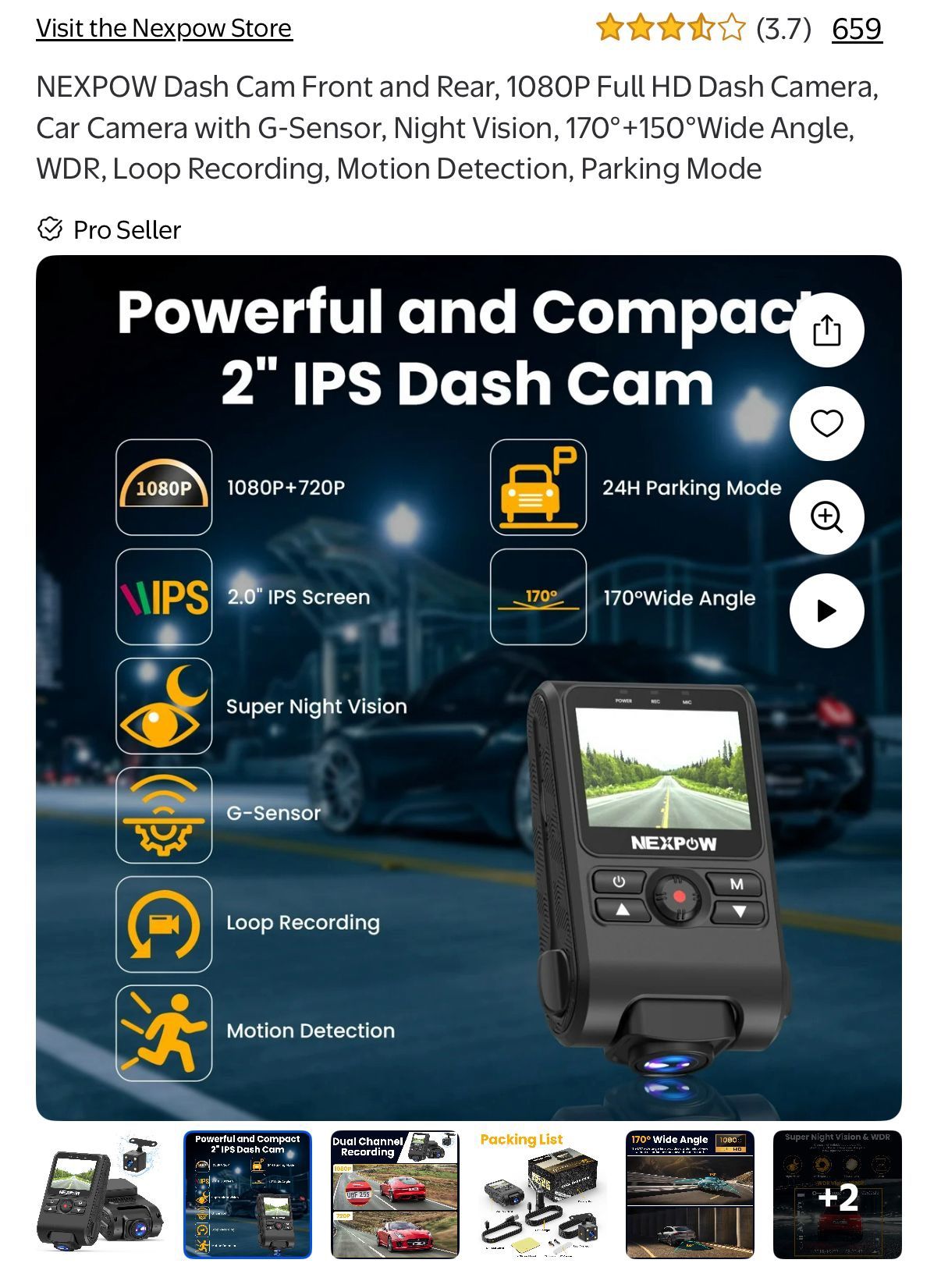 Dash Cam Front and Rear 1080P Full HD - photo 5