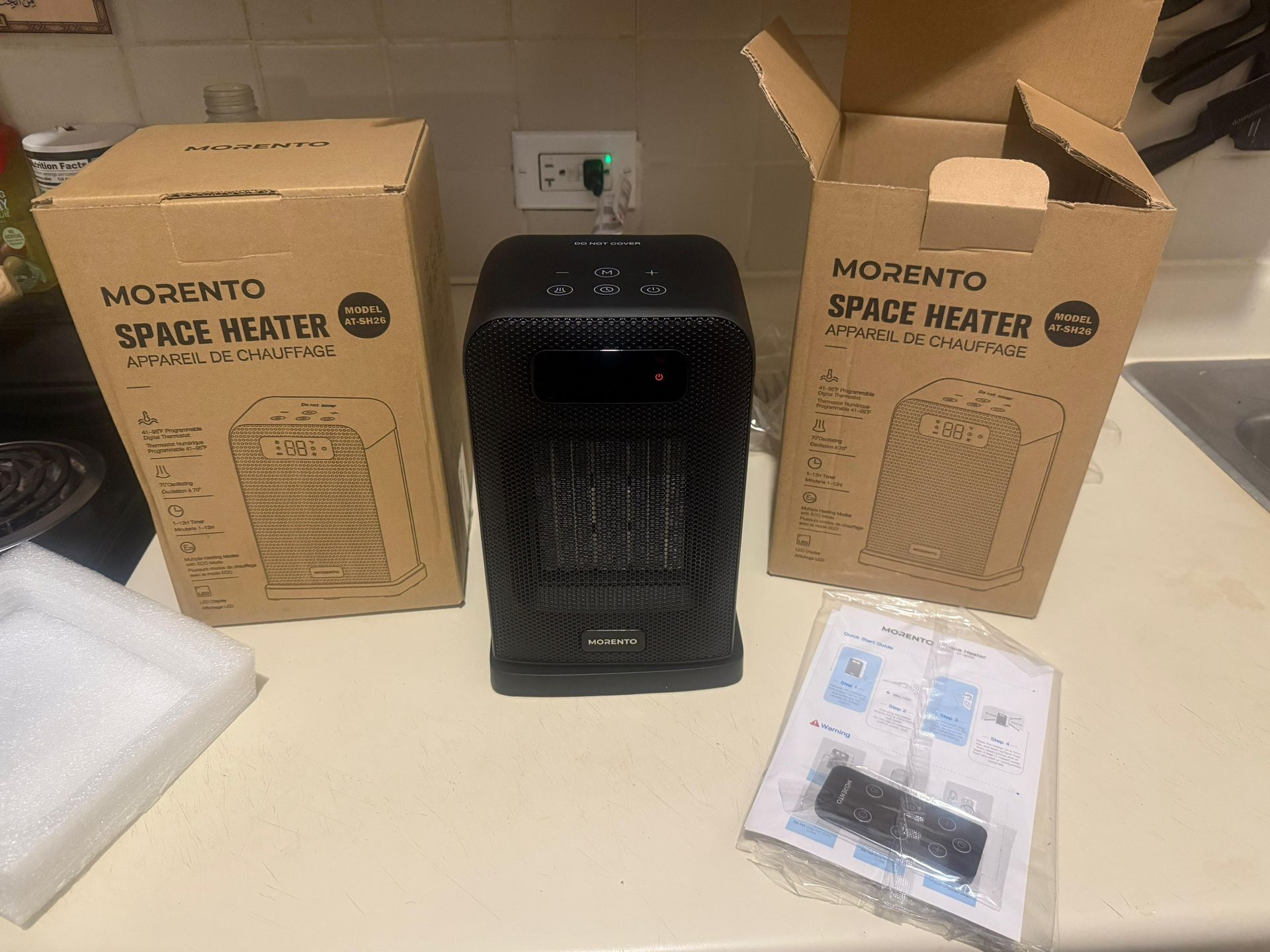 2-in-1 Space Heater and Fan, 1500W Electric Heater