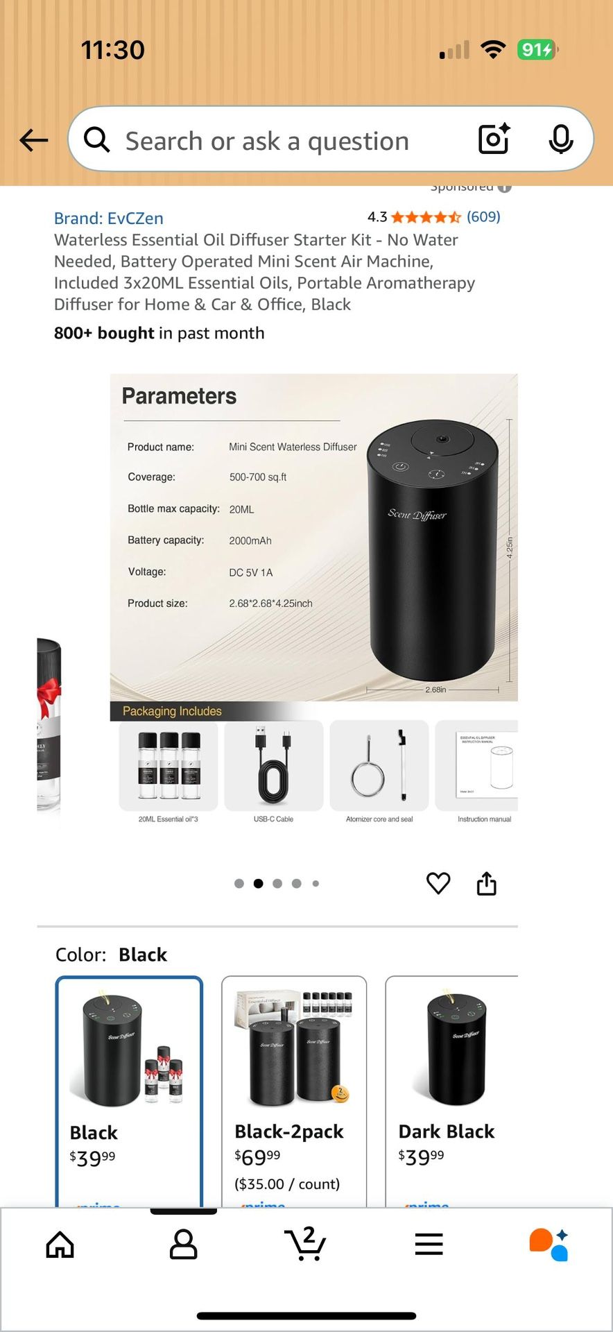Waterless Essential Oil Diffuser Starter Kit - photo 5