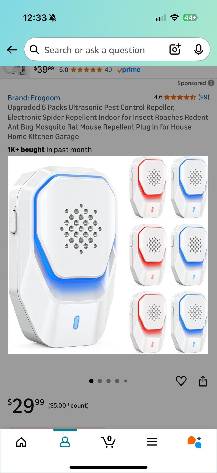 6 Pack Ultrasonic Pest Control Repeller - photo 2