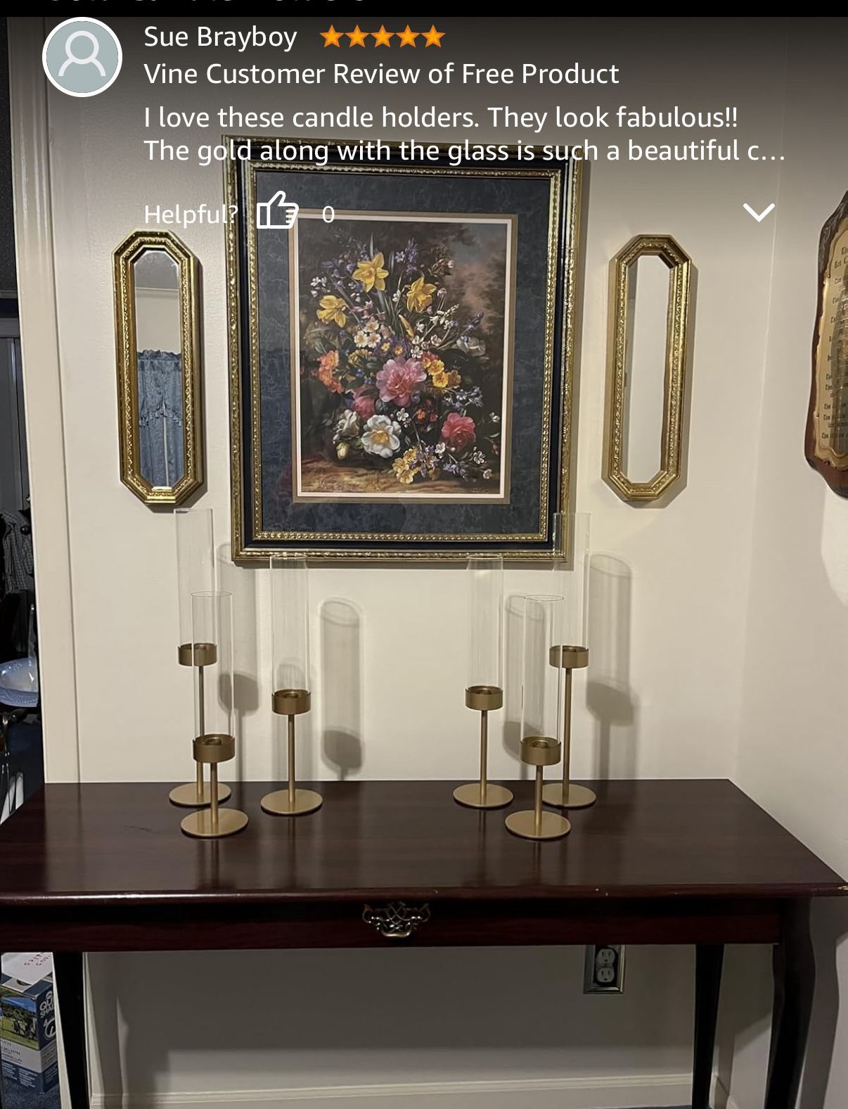 Gold Candle Holders Set of 3 - photo 3