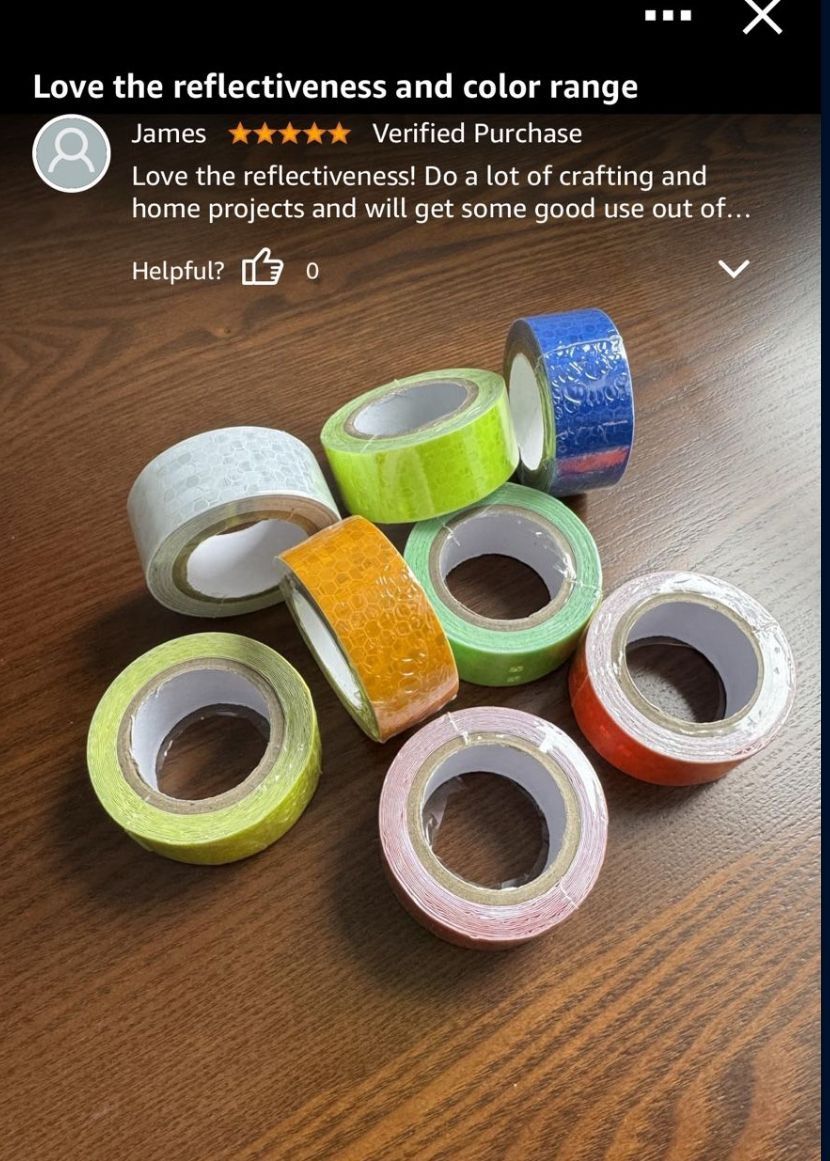 8 Rolls of 8 Colors High-Visibility Reflective Tape - photo 2
