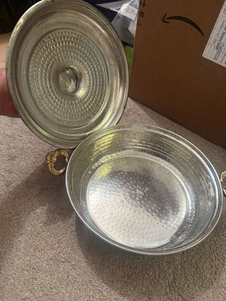 Handmade Turkish Hammered Copper Roasting Pan and Pot - photo 5