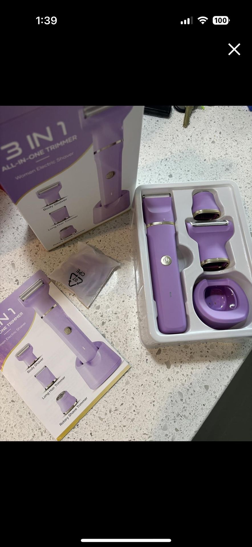Bikini Trimmer 3 in 1 Electric Razor for Women - photo 3
