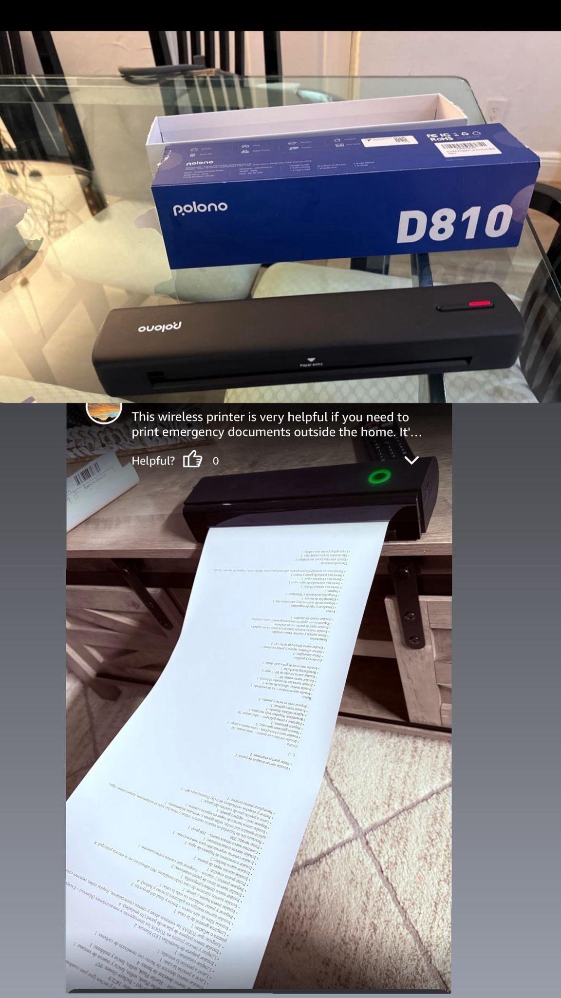 Portable Printer, D810 Inkless Bluetooth Thermal Printer - photo 2