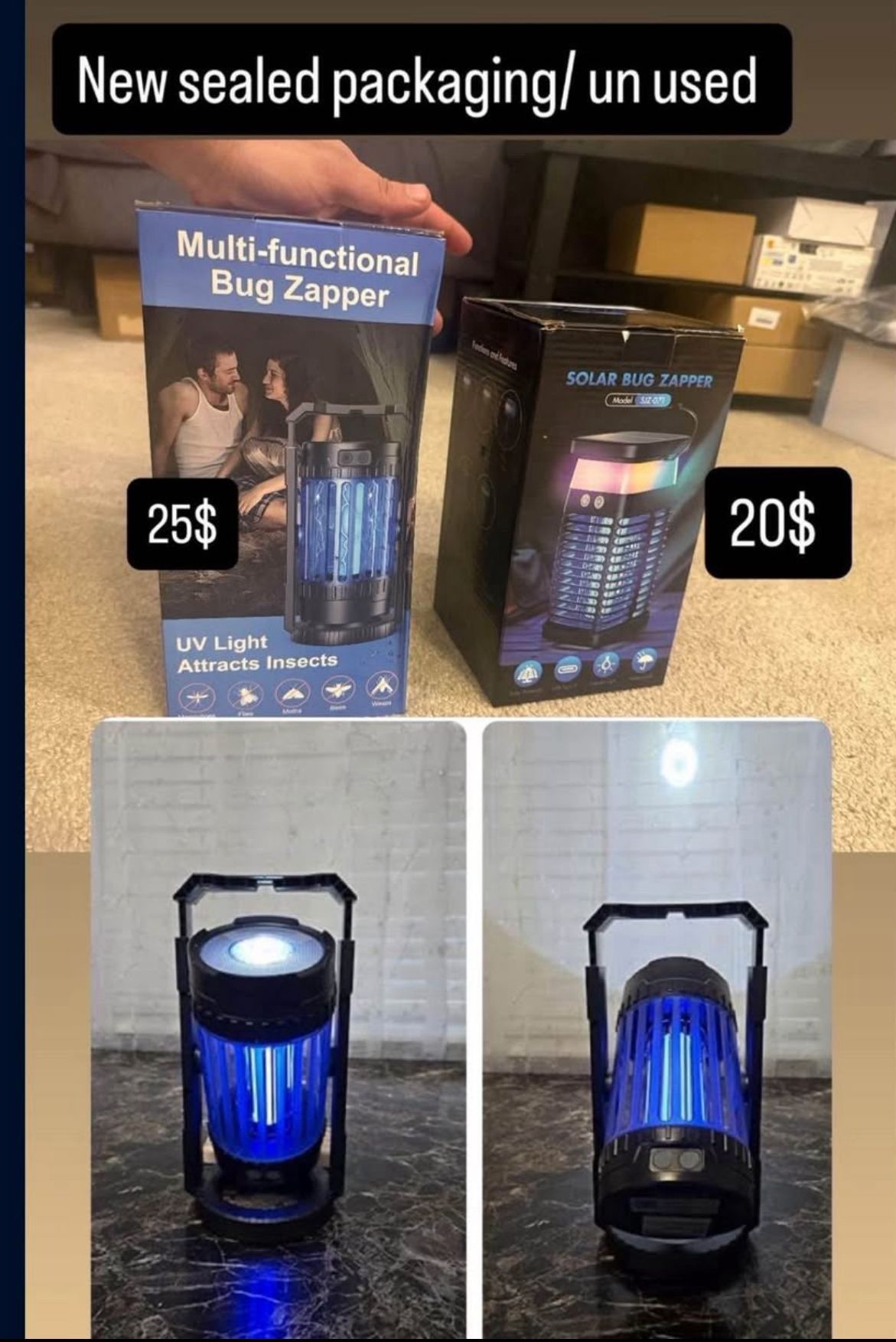 2-in-1 Bug Zapper & Night Light, USB-C Rechargeable - photo 4