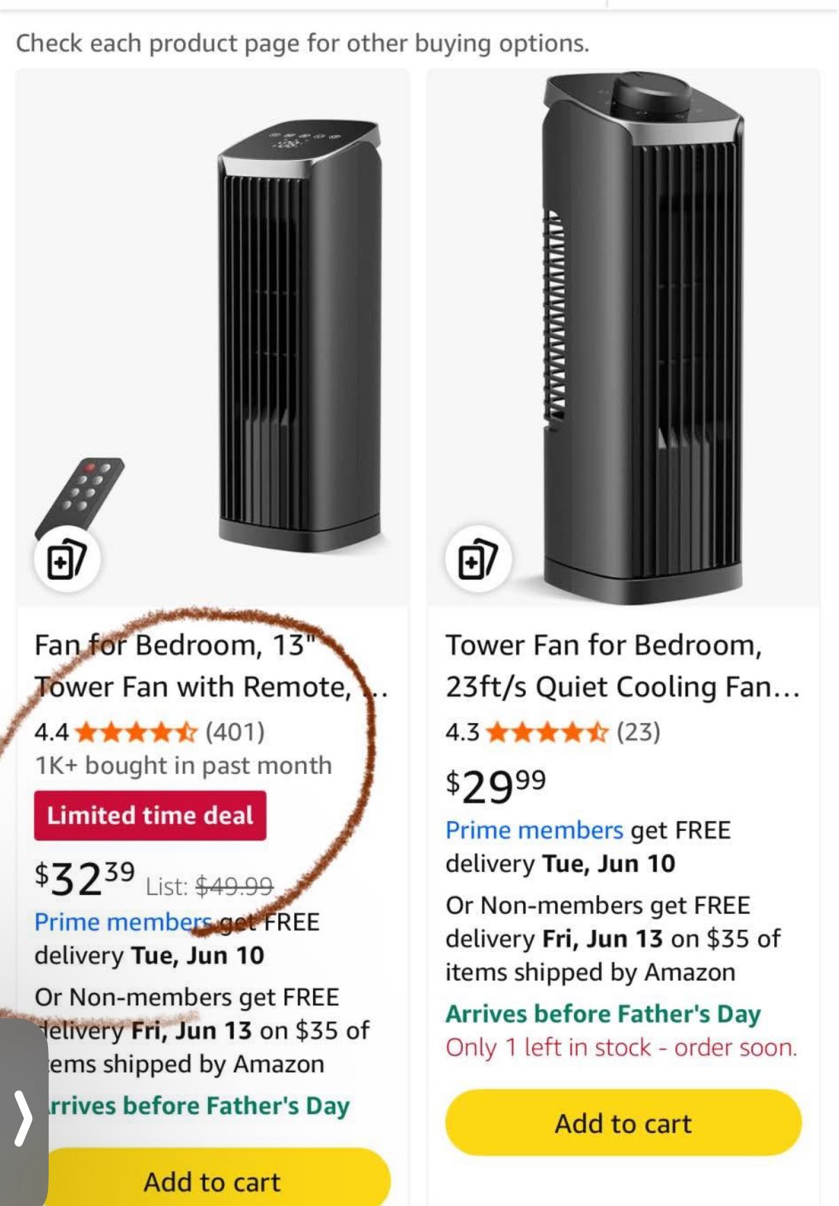 13" Tower Fan with Remote, 4 Speeds, 12H Timer - photo 4