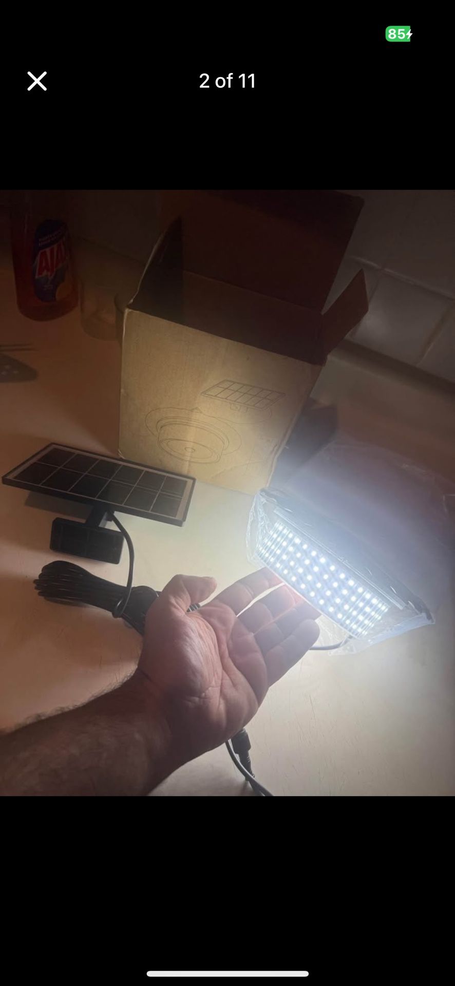 244-LED Solar Pendant Light with Motion Sensor
