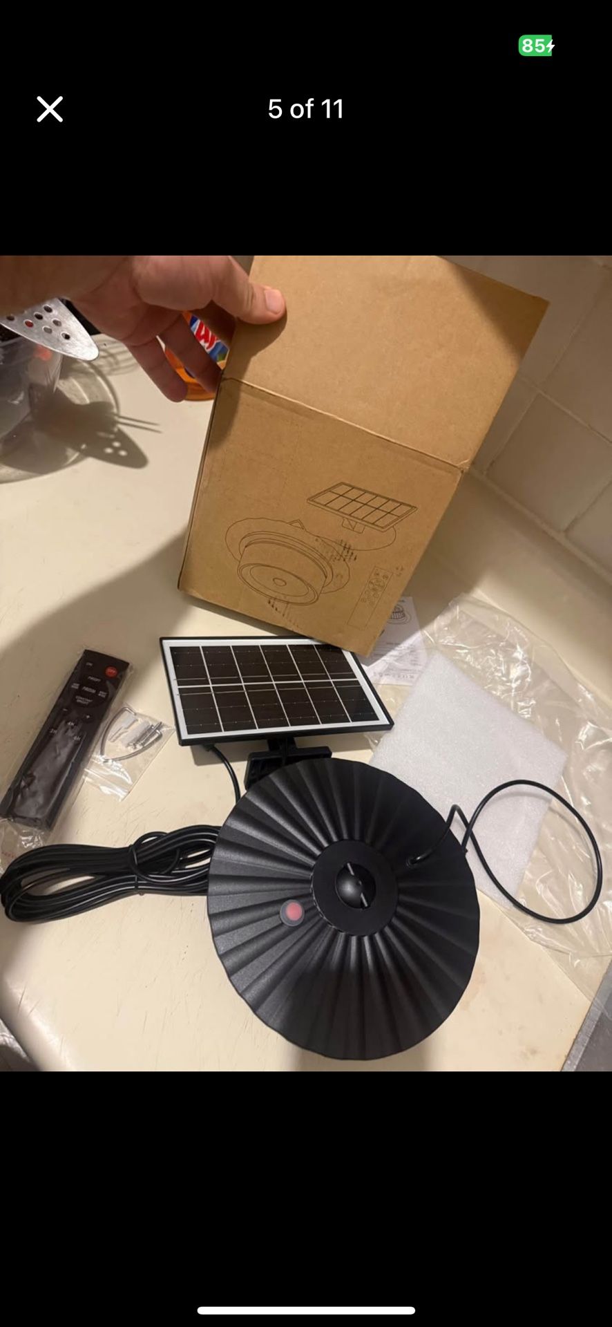 244-LED Solar Pendant Light with Motion Sensor - photo 4