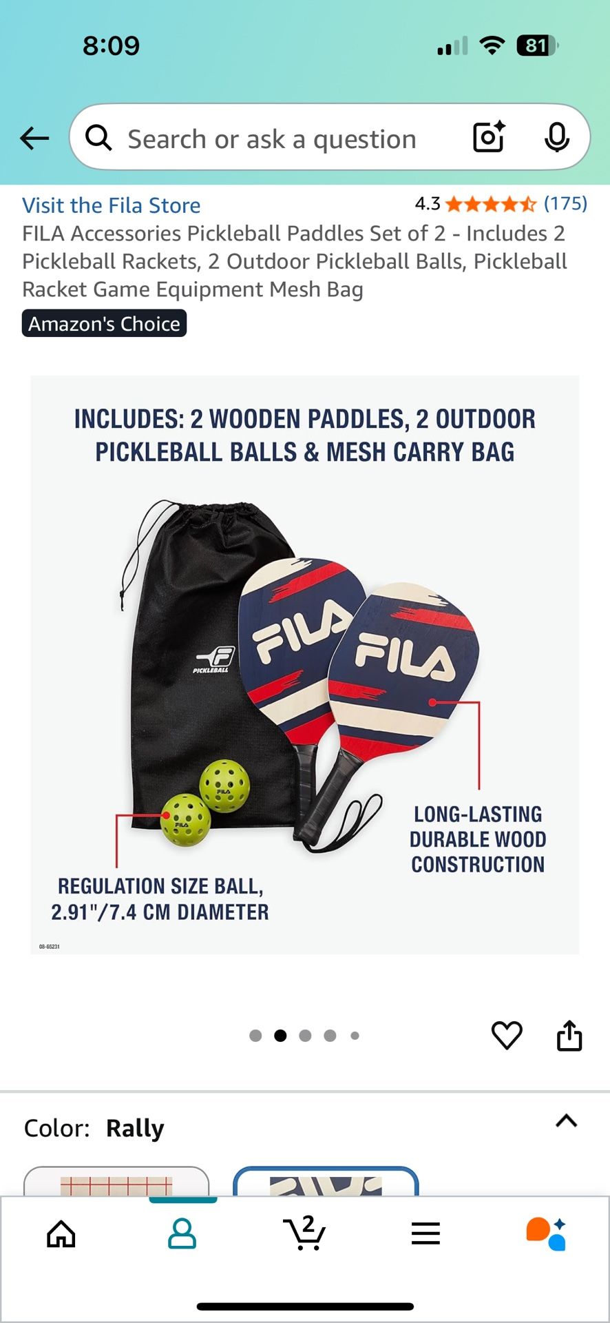 Pickleball Paddles Set of 2 with Balls and Bag - photo 4