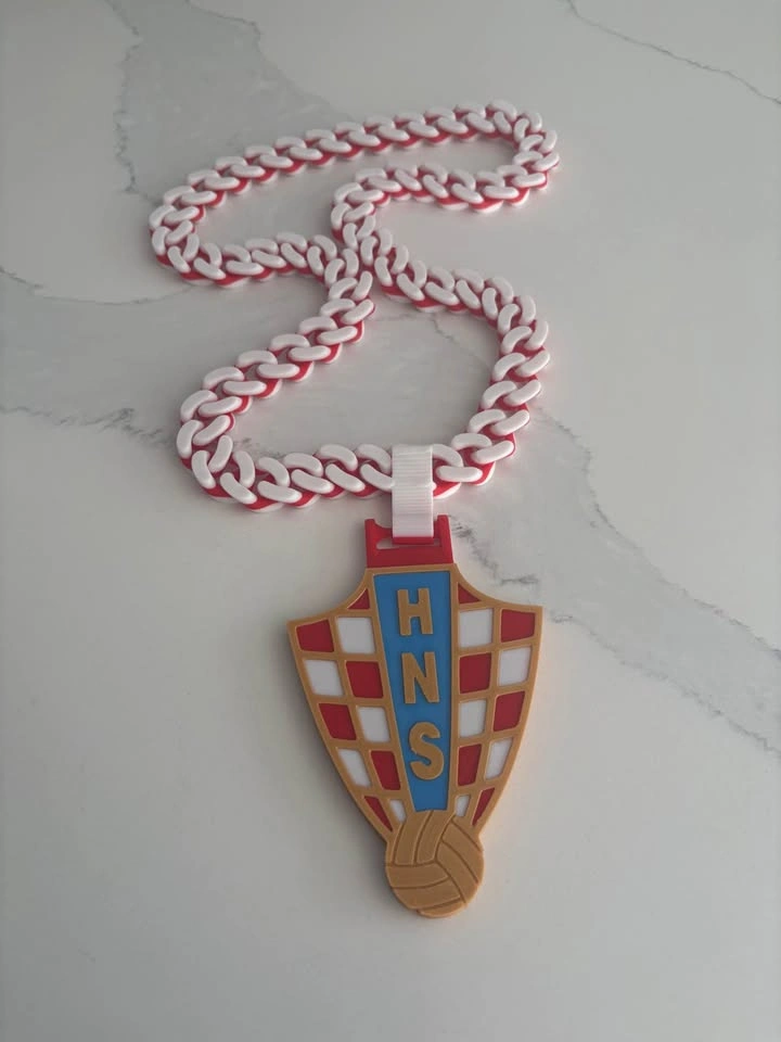 Croatia World Cup Necklace – 3D-Printed HNS Soccer Pendant - photo 2