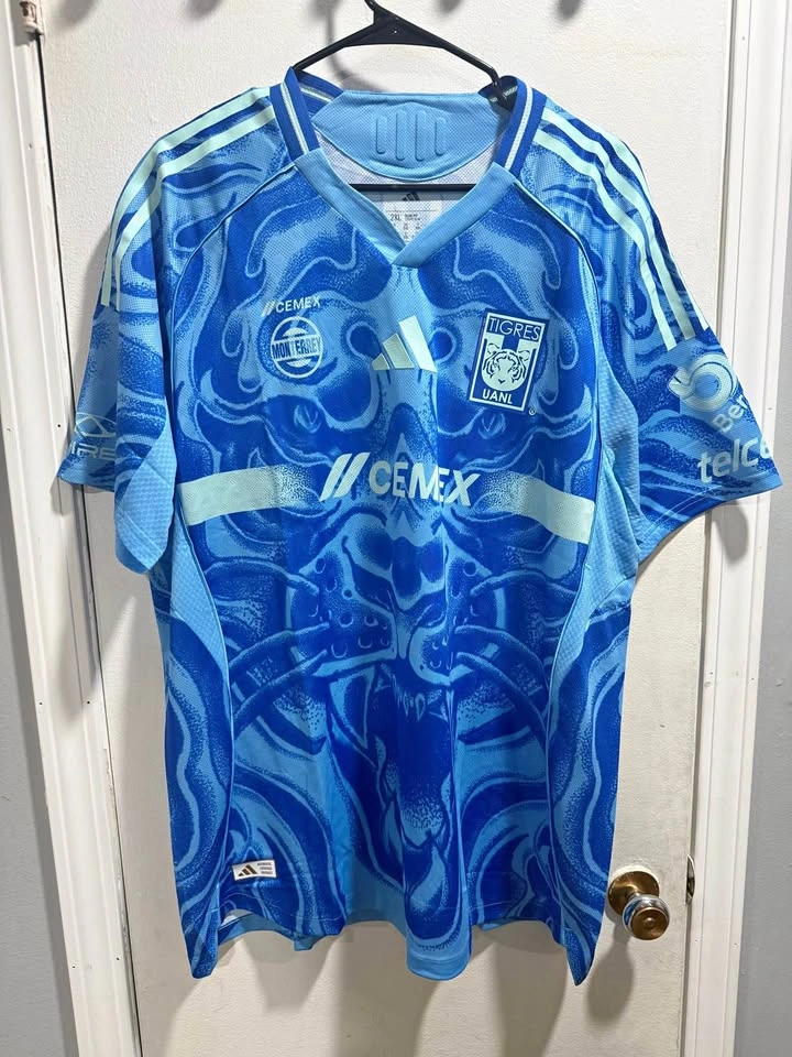 XXL Tigres UANL adidas 2025/26 Away Authentic Jersey - Blue