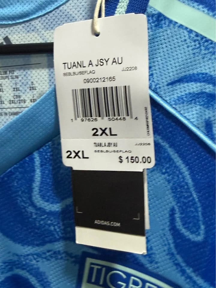 XXL Tigres UANL adidas 2025/26 Away Authentic Jersey - Blue - photo 2