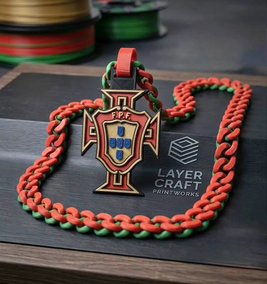 Portugal F.P.F. Soccer Necklace - World Cup Fan Gear