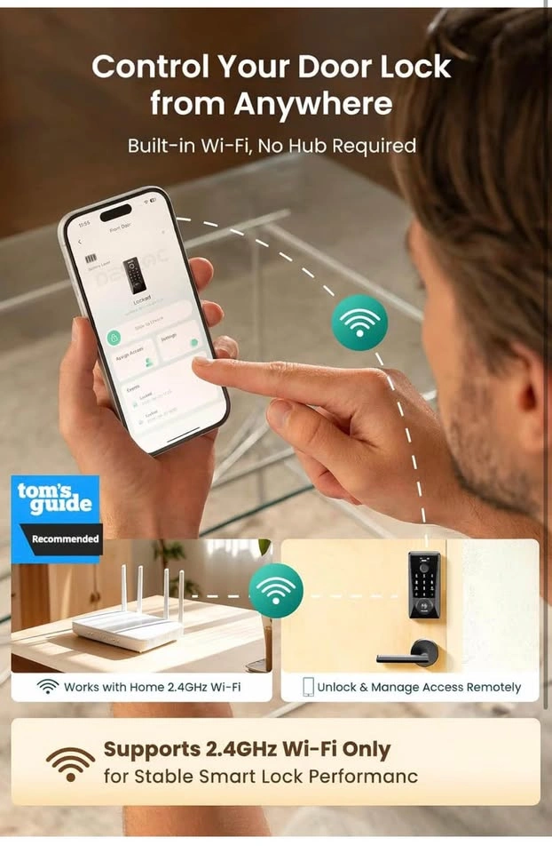DESLOC Smart Lock D110 Plus – WiFi Fingerprint Smart Deadbolt - photo 2