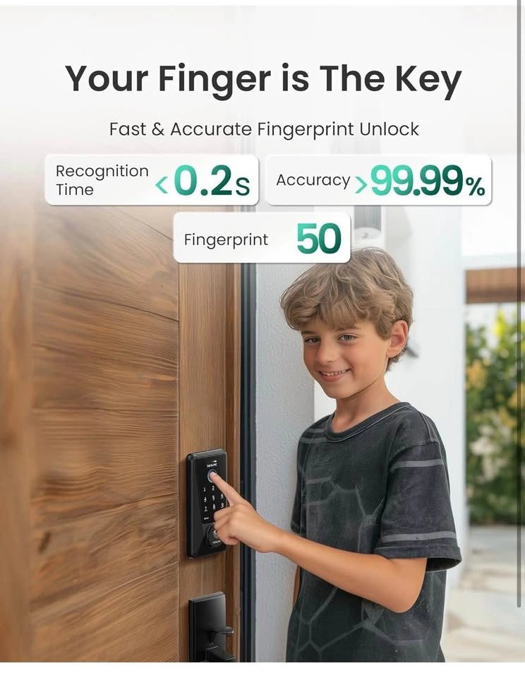 DESLOC Smart Lock D110 Plus – WiFi Fingerprint Smart Deadbolt - photo 4