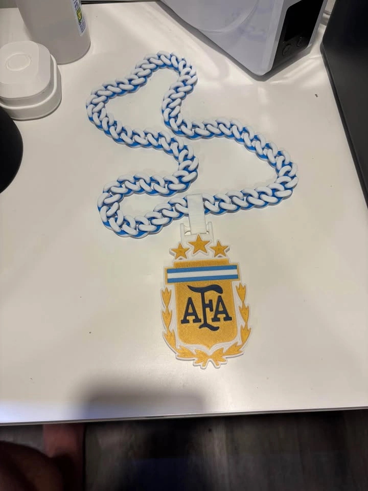 Argentina World Cup Three Star Necklace - 3D Printed AFA Crest - photo 2