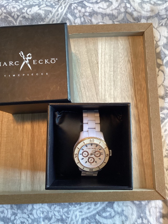 Marc Ecko White and Gold Watch