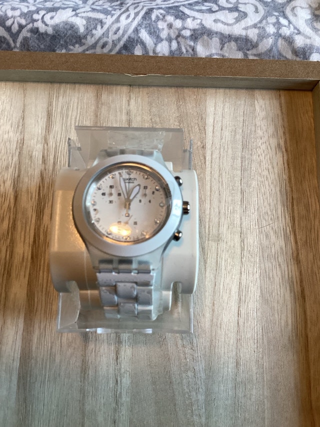 Swatch Chronograph White Watch