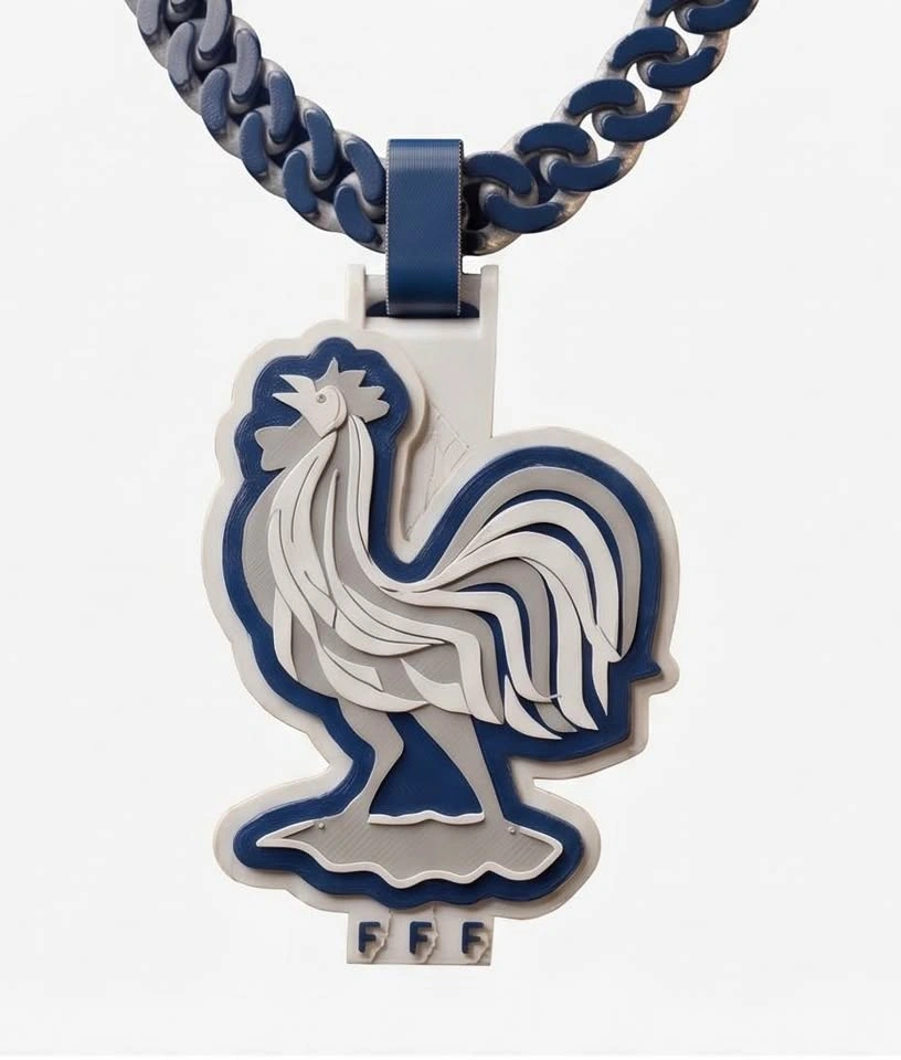 France World Cup Soccer Necklace – FFF Rooster Pendant - photo 2