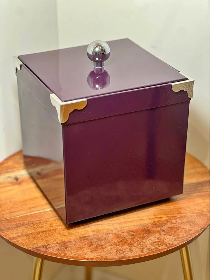 Vintage Georges Briard Mid-Century Purple Lacquer Ice Bucket