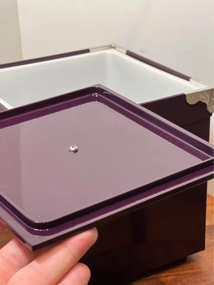Vintage Georges Briard Mid-Century Purple Lacquer Ice Bucket - photo 4