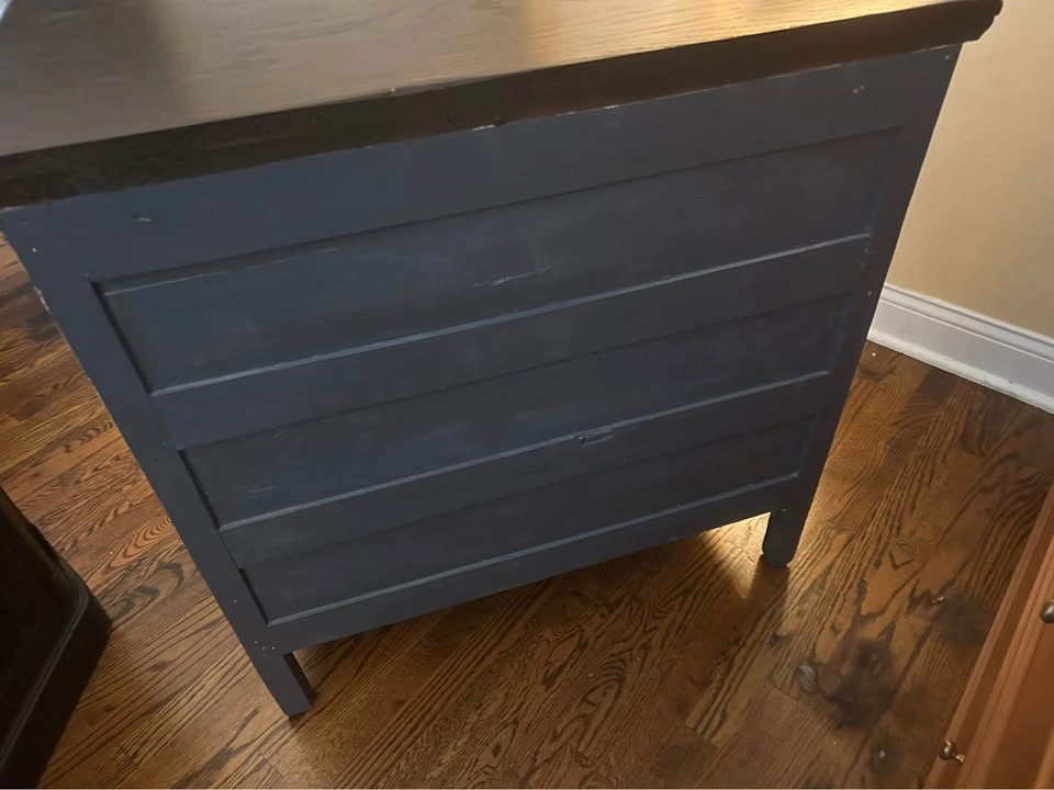 Painted and papered dresser with scenic picture - photo 3