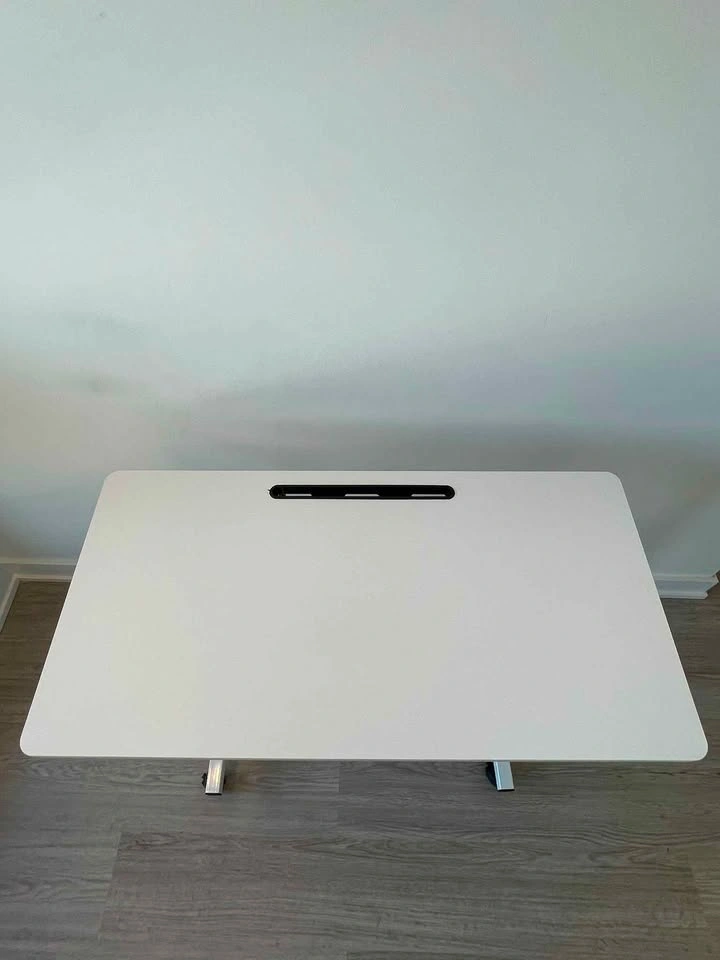 White Mobile Adjustable Standing Desk - photo 3