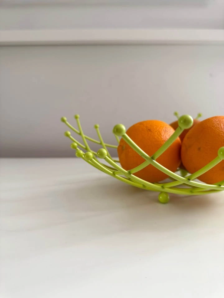 Vintage IKEA Red Wire Fruit Bowl 1990's Space Age - photo 4
