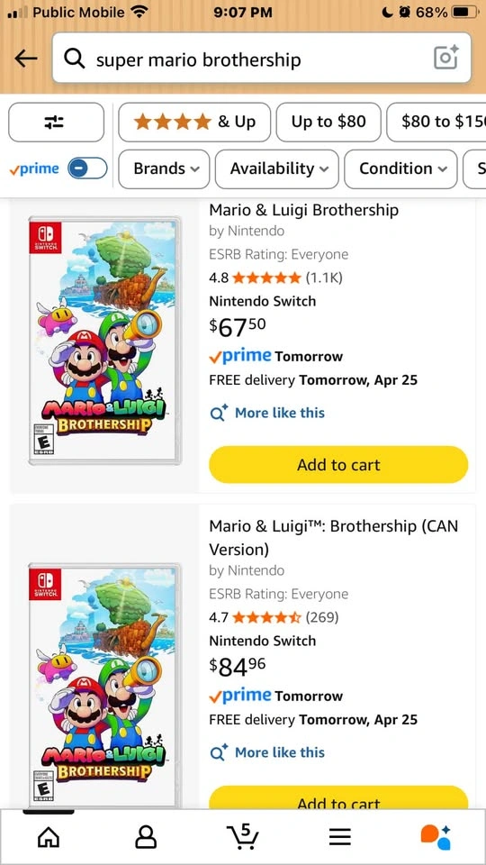Nintendo Switch Mario & Luigi Brothership Game - photo 2