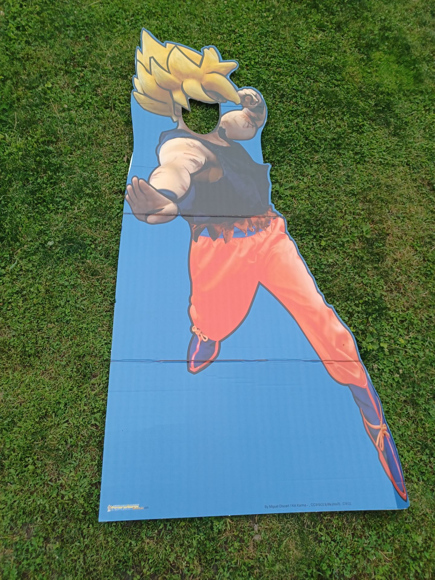 6ft Goku Cardboard Cutout with Face Cutout