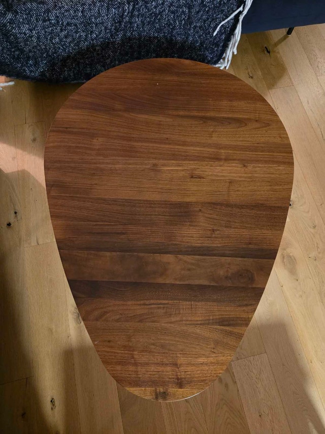 triangle walnut coffee table - photo 3