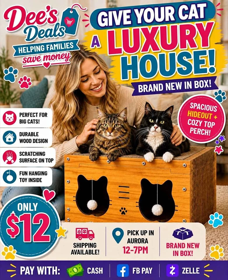 Luxury Cat House BRAND NEW IN BOX ONLY $12