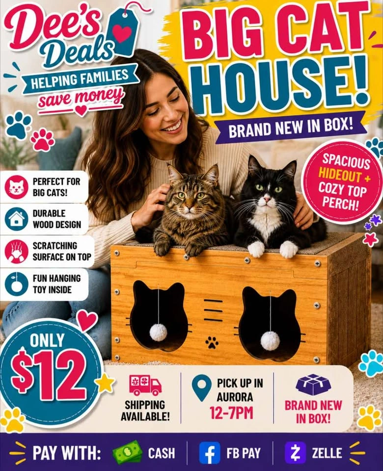 Luxury Cat House BRAND NEW IN BOX ONLY $12 - photo 2