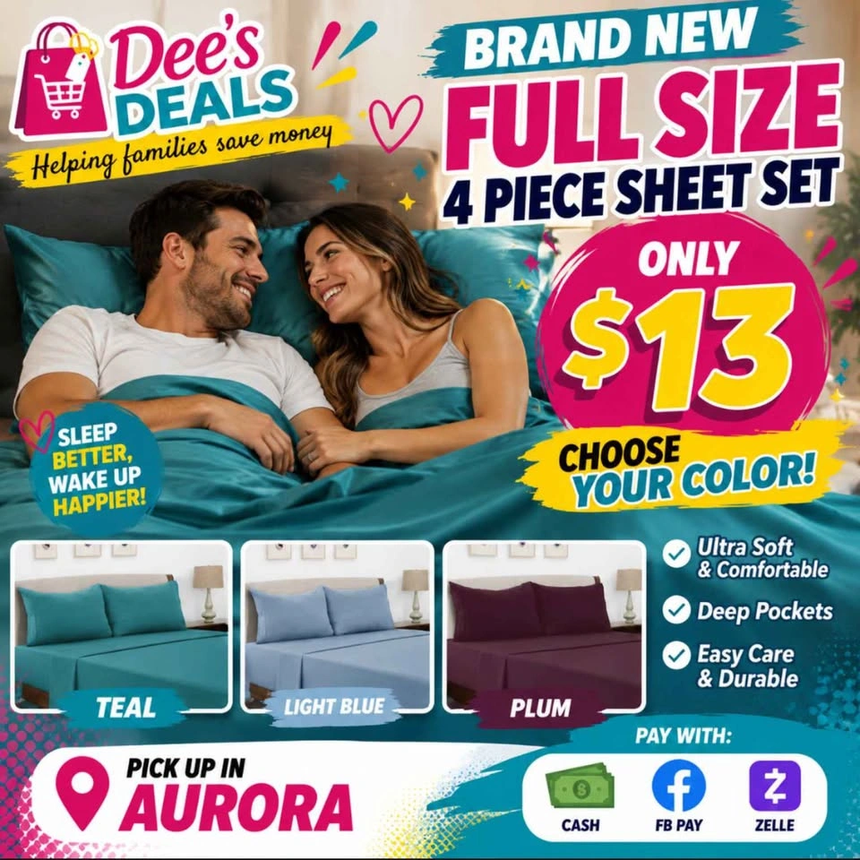 Full size 4 piece sheet set BRAND NEW ONLY $13 - photo 2