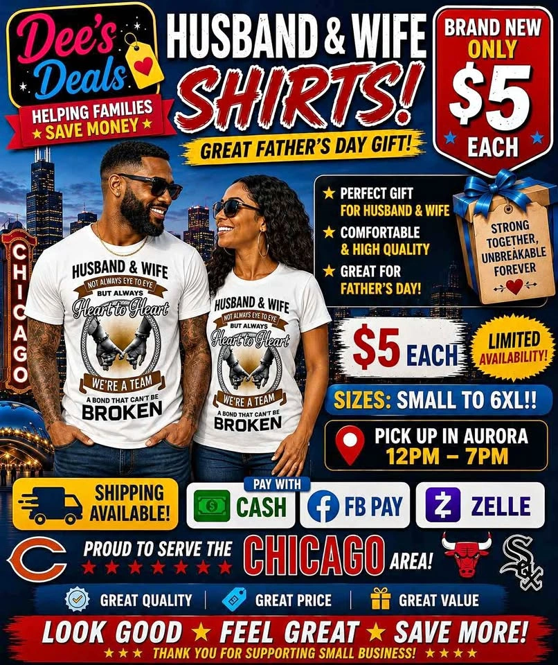Husband and Wife matching shirts $5 each