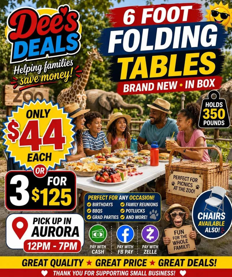 6 foot folding tables BRAND NEW IN BOX ONLY $44 - photo 4