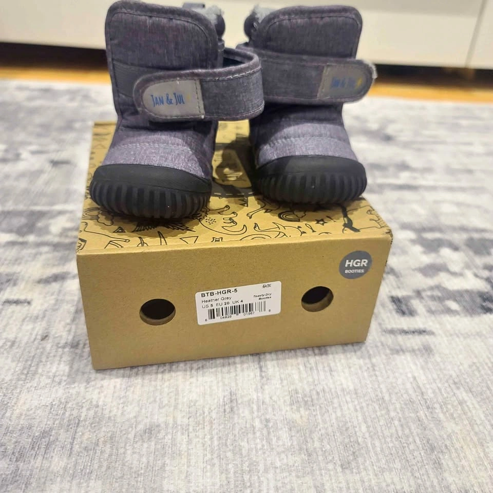 Jan & Jul Toddler Winter boots - Grey, Size 5