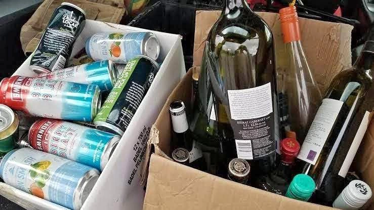Picking up Liquor Empties - Elmira