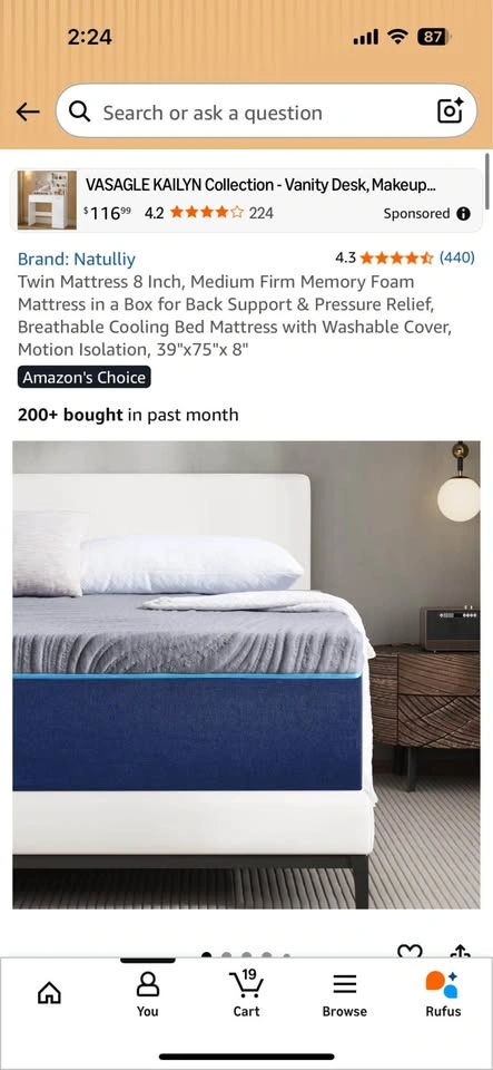 Twin Size Memory Foam Mattress - photo 4