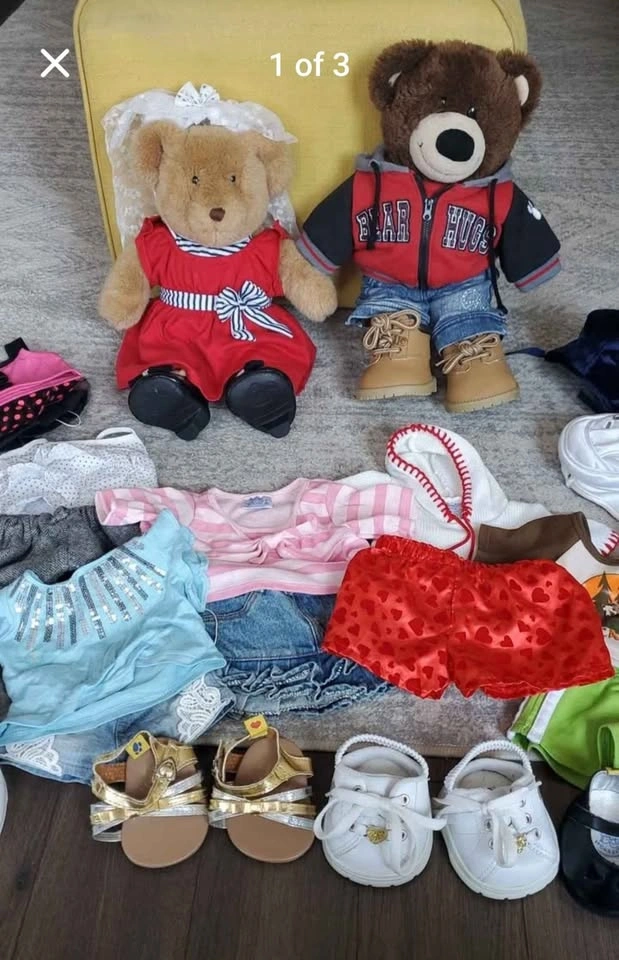 Build-A-Bear Lot 2 Bears Clothes & Shoes Huge Bundle - photo 2