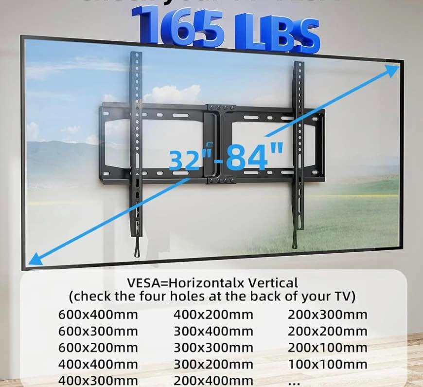 TV Wall Mount for 32-84” TVs | Heavy Duty Universal Bracket - photo 4