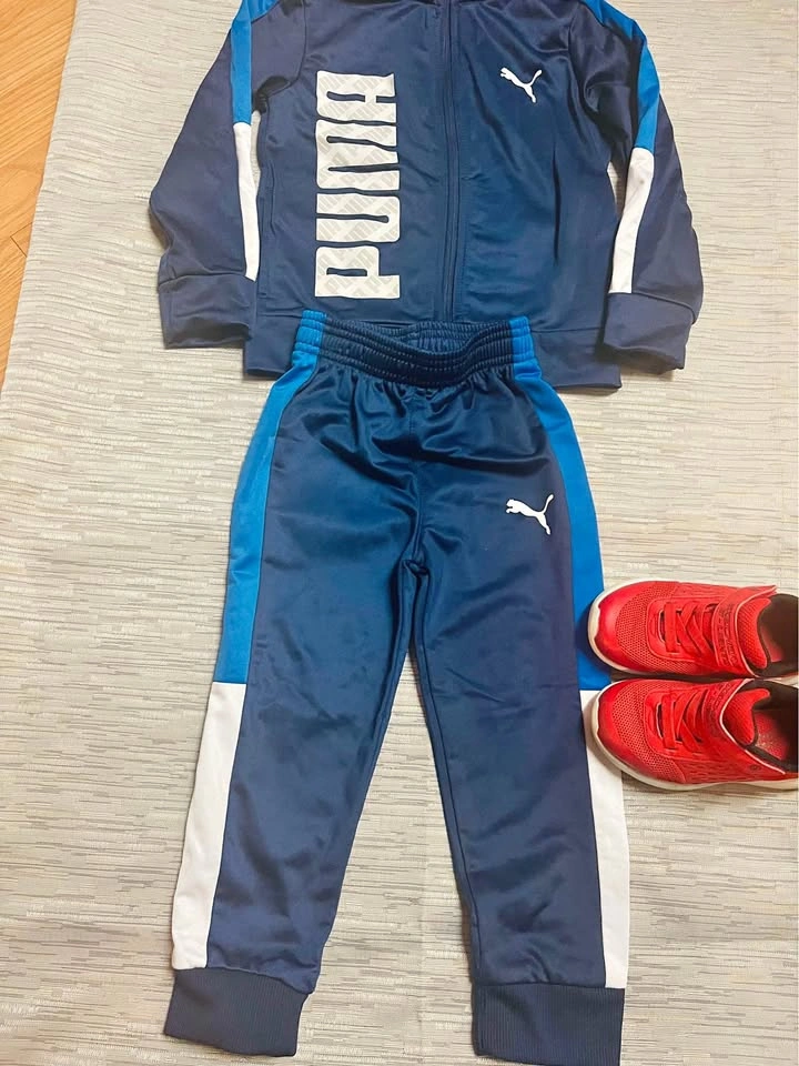 Puma 4T Tracksuit and Skechers Light-Up Shoes