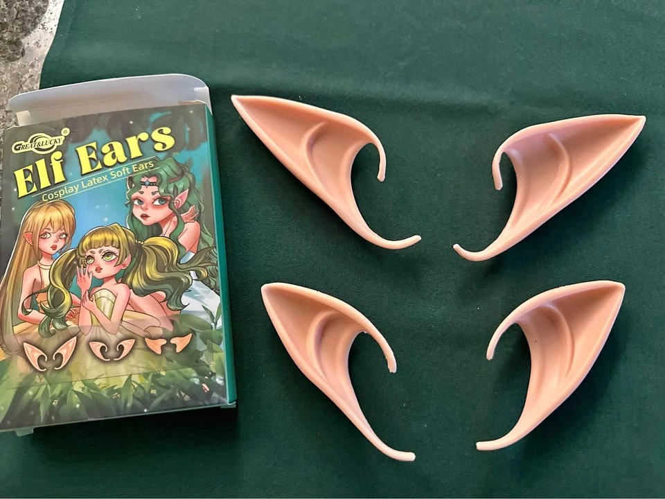 GREAT&LUCKY Elf Ears Cosplay Latex Soft Ears 2 Pairs