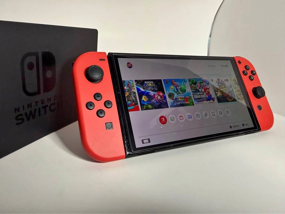 Modded Nintendo Switch OLED Super Mario Edition Bundle