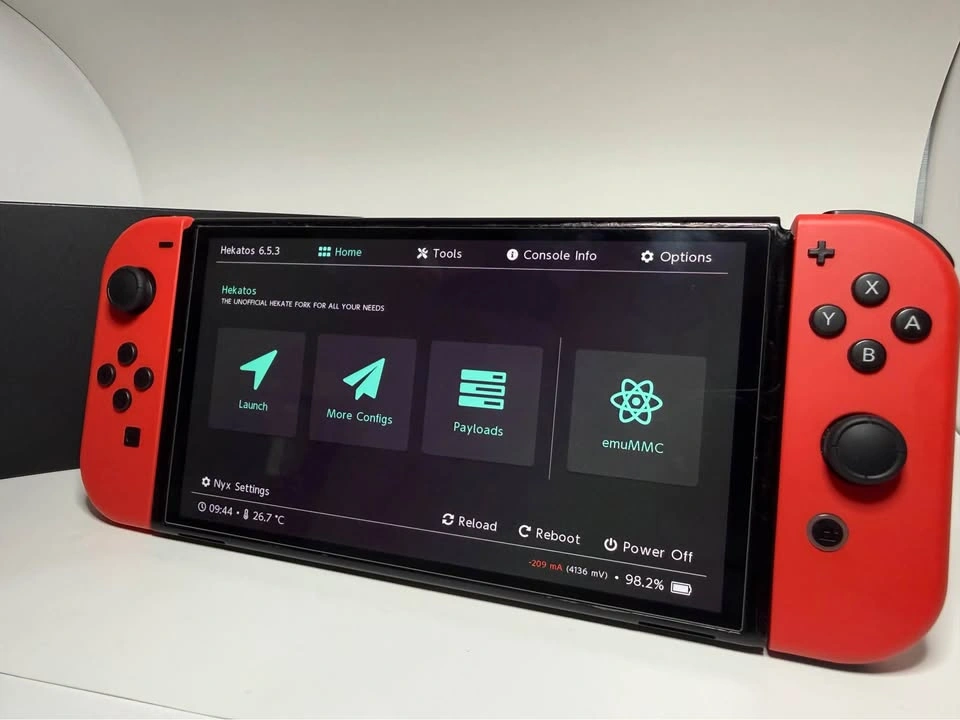 Modded Nintendo Switch OLED Super Mario Edition Bundle - photo 2